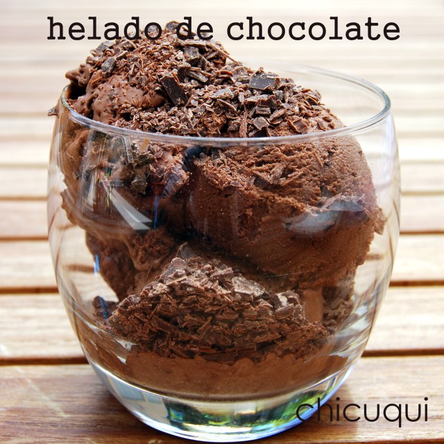 Receta de  helado de chocolate, espectacular!!! en chicuqui.com