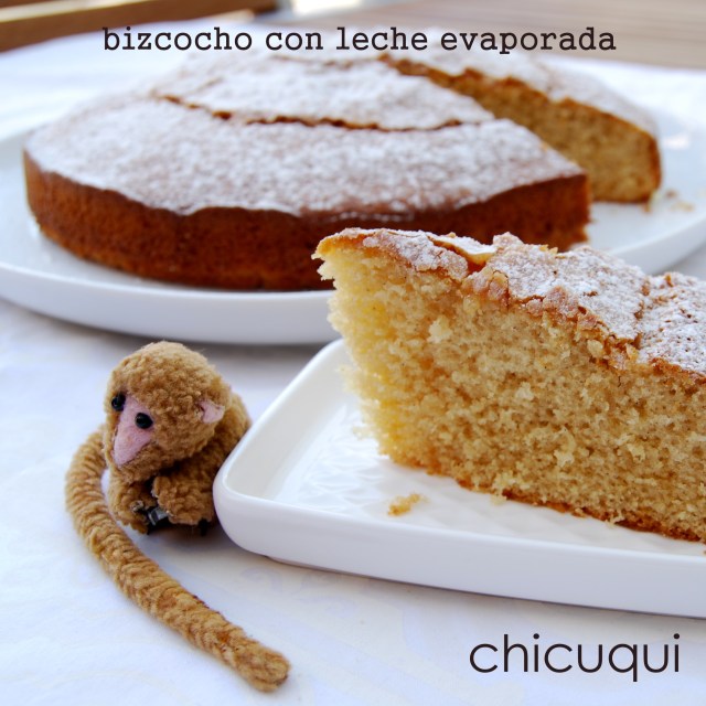 Receta de bizcocho con leche evaporada. chicuqui.com