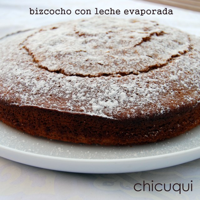Receta de bizcocho con leche evaporada. chicuqui.com