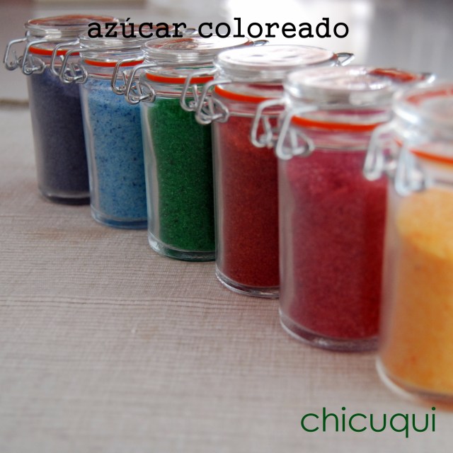 Cómo hacer azúcar coloreado, casero. Trucos y consejos en chicuqui.com