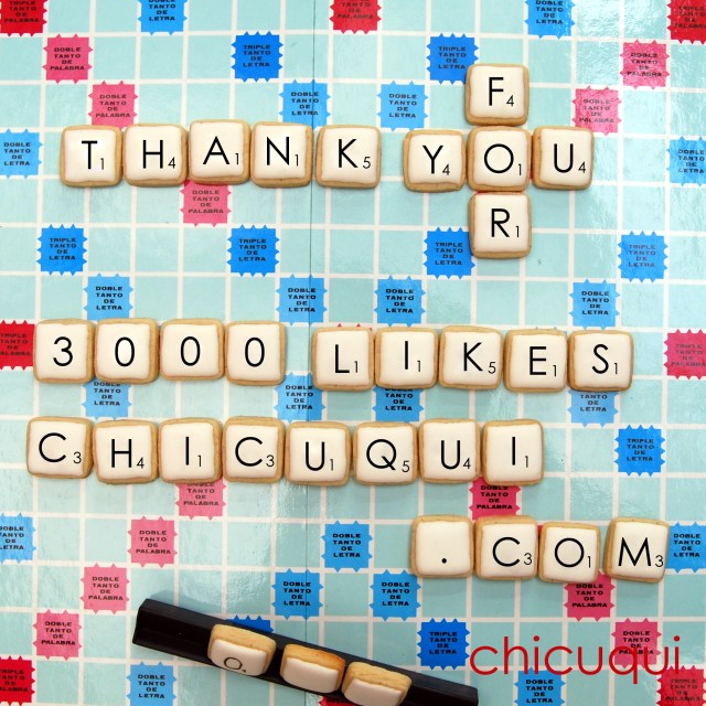 Scrabble galletas decoradas. Tutorial en chicuqui.com