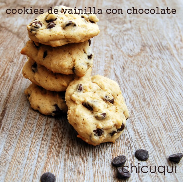Receta de cookies de vainilla con chocolate chicuqui .com