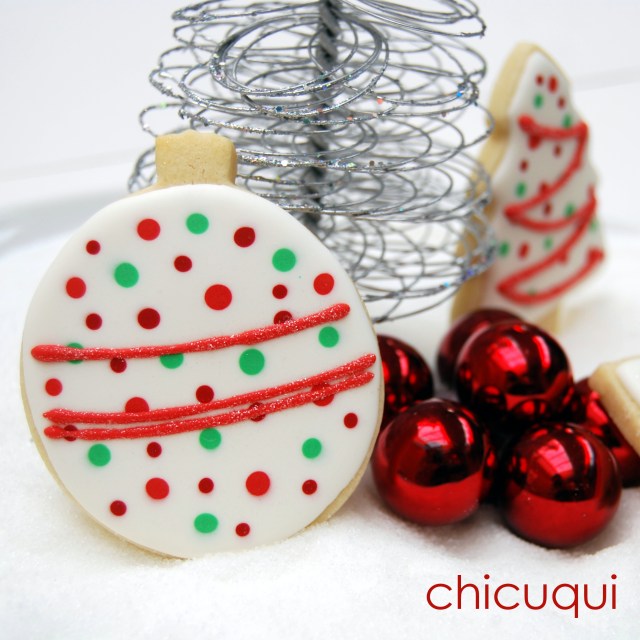 Galletas decoradas para Navidad Christmas tutorial wet on wet chicuqui.com