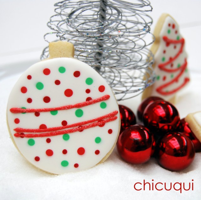 Galletas decoradas para Navidad Christmas tutorial wet on wet chicuqui.com 