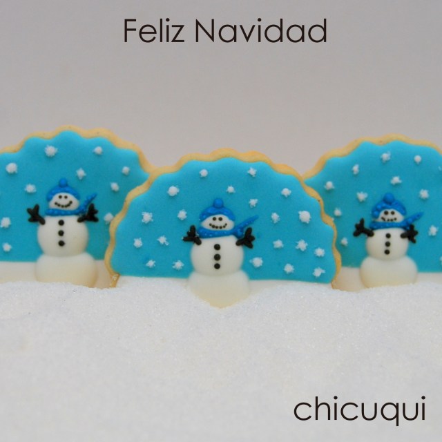  Navidad galletas decoradas muñeco de nieve tutorial chicuqui.com