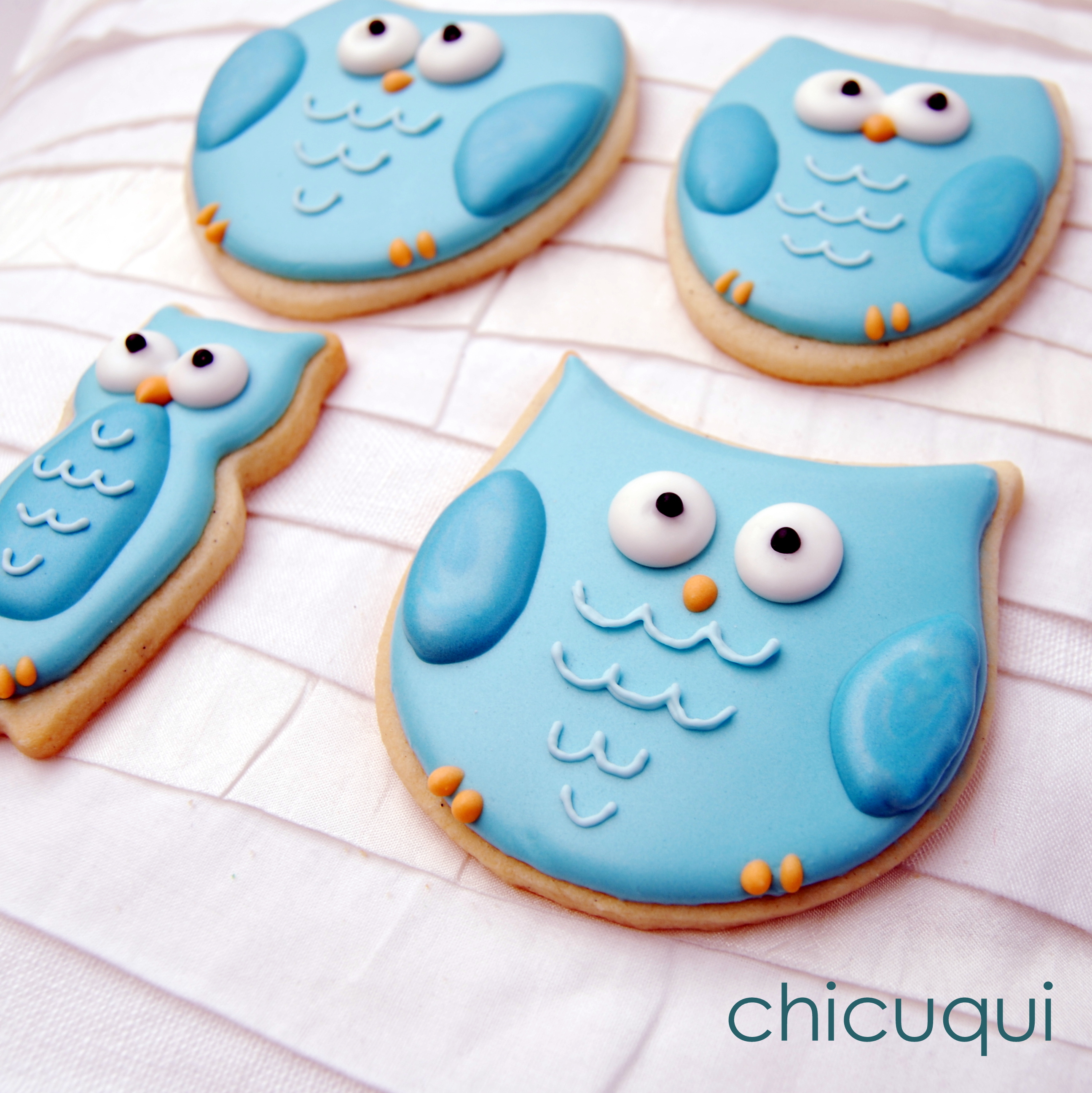 Búhos bebé rosa galletas decoradas chicuqui.com