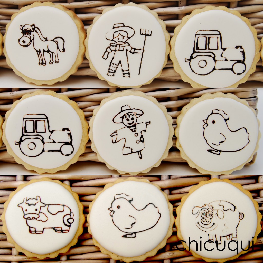 dibujos de granja con sellos galletas decoradas chicuqui.com