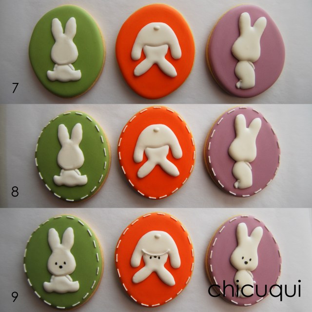 Conejitos de Pascua Easter bunny galletas decoradas chicuqui.com