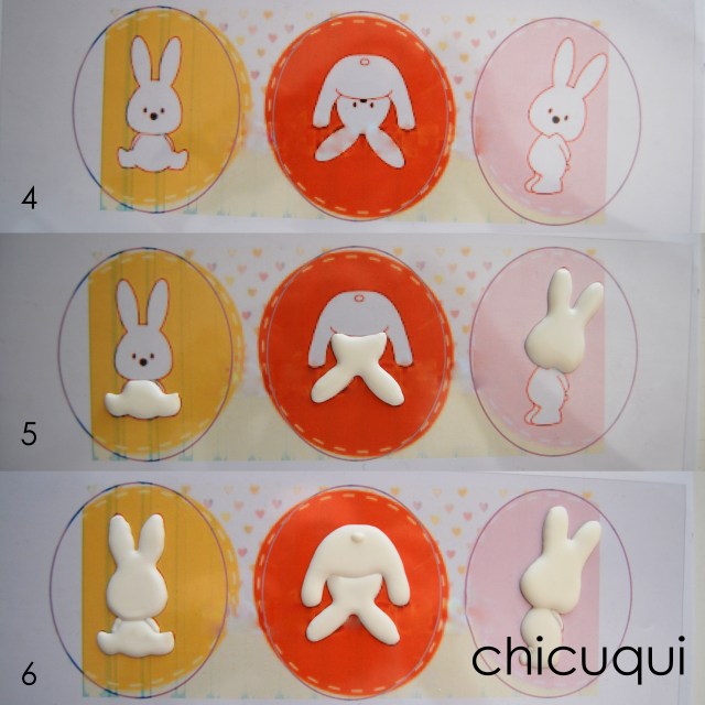 Conejitos de Pascua Easter bunny galletas decoradas chicuqui.com