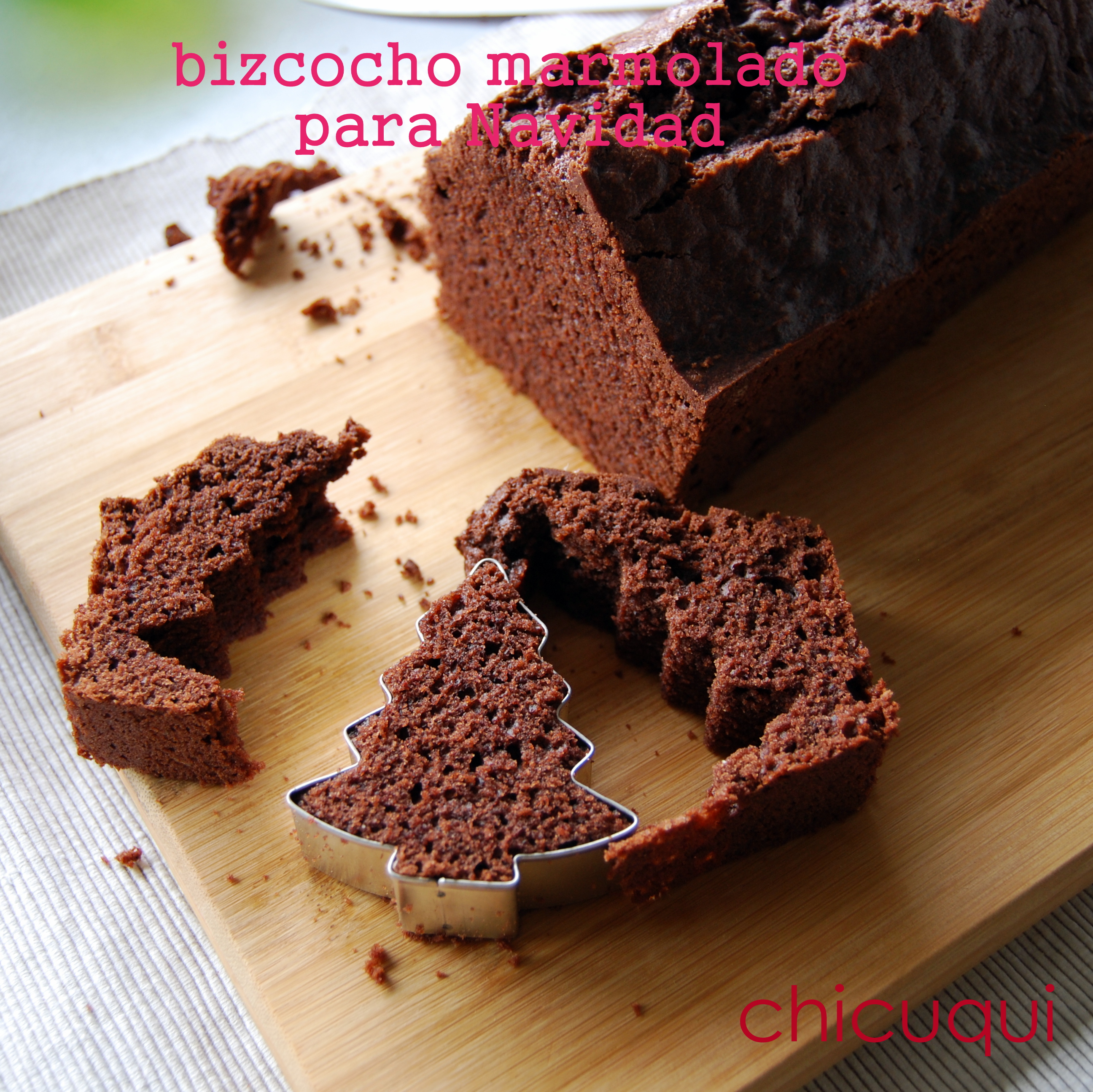 Receta de bizcocho marmolado para Navidad en galletas decoradas chicuqui.com