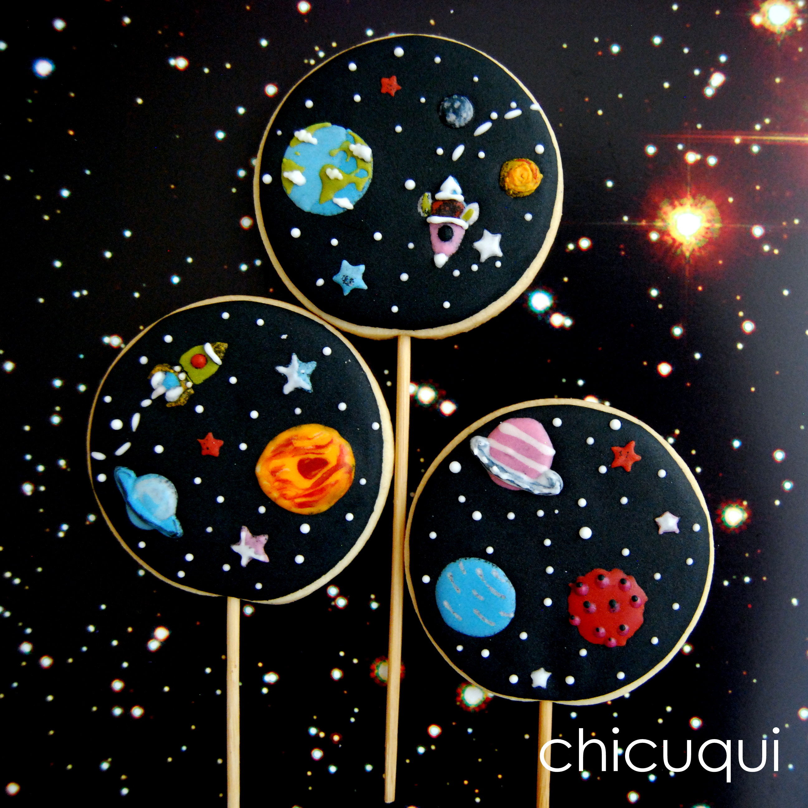 el espacio en galletas decoradas chicuqui.com