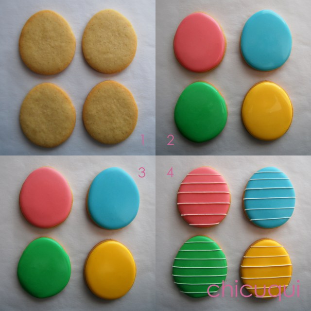 Huevos de Pascua Easter eggs en galletas decoradas chicuqui.com 