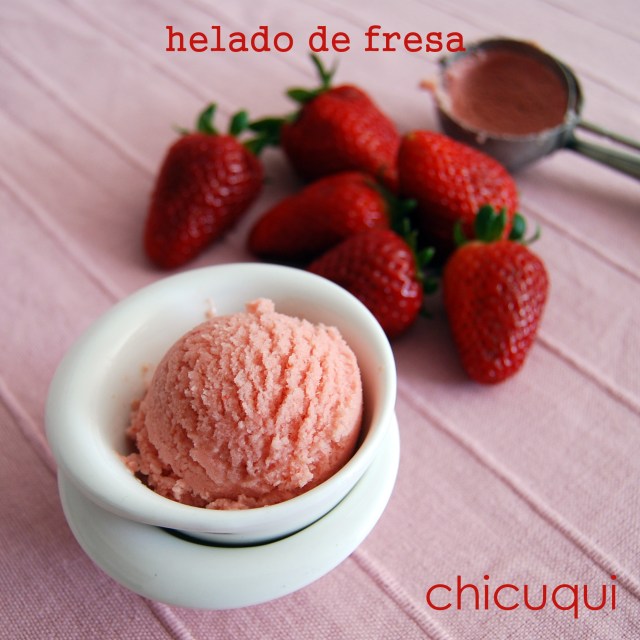 Receta de helado de fresa en galletas decoradas chicuqui.com