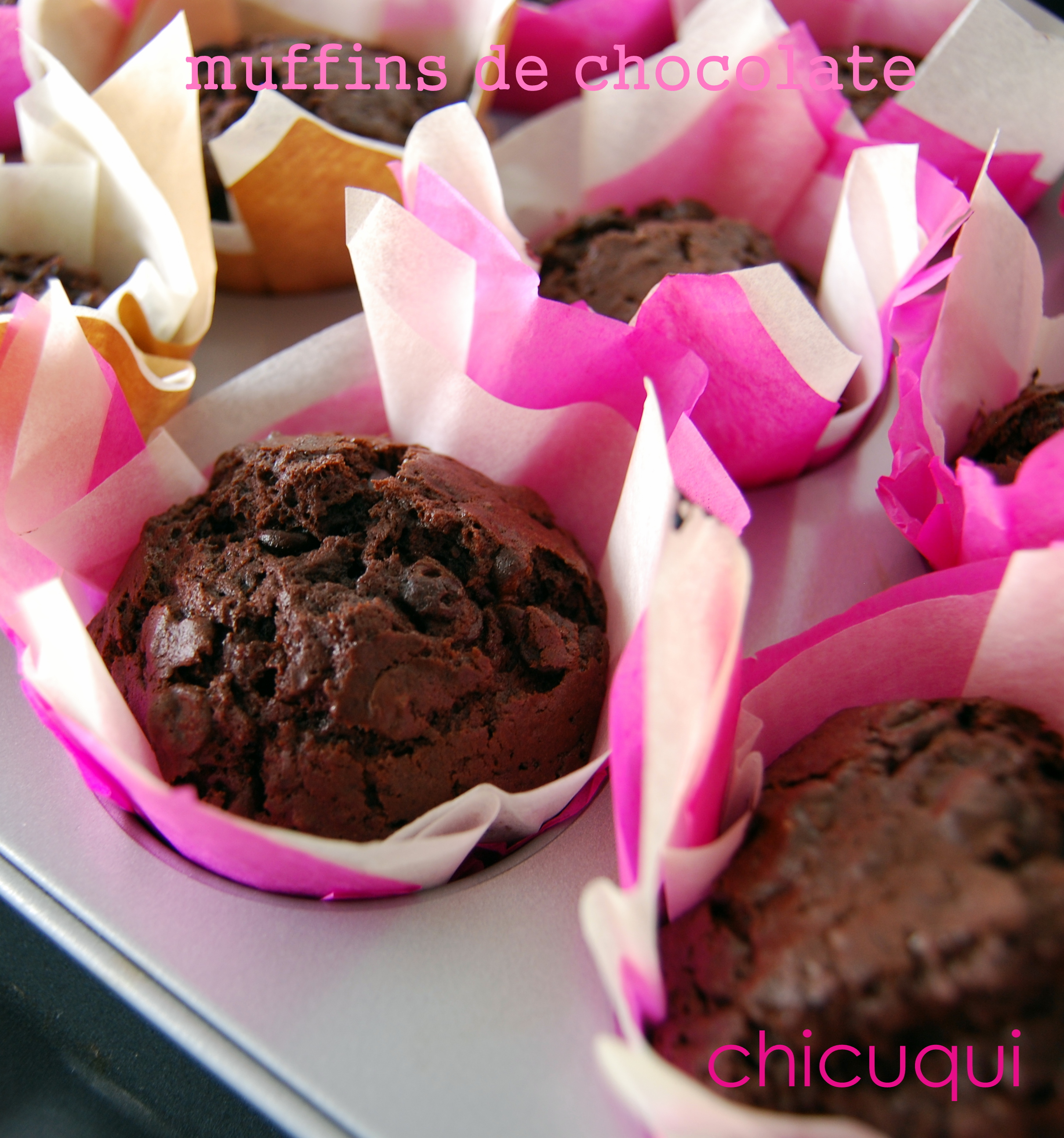 Receta de muffins de chocolate en galletas decoradas chicuqui.com