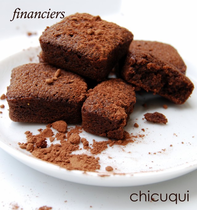 Receta financiers de chocolate en galletas decoradas chicuqui.com