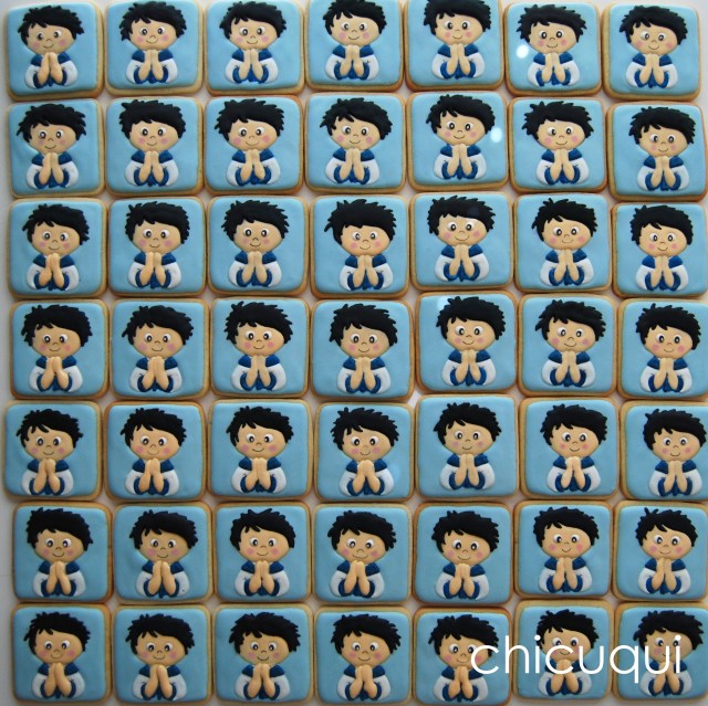 Comunión galletas decoradas niño chicuqui.com